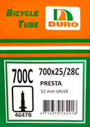 Bike Tube - 700 x 25-28C (52mm) - Presta