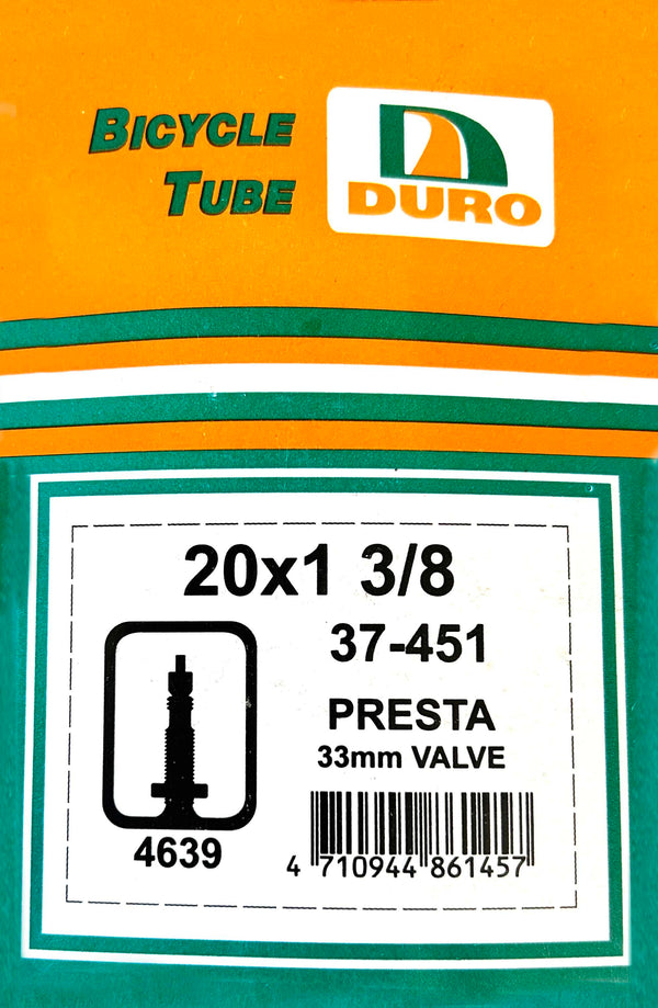 Bike Tube - 20" x 1 3/8 (33mm) - Presta