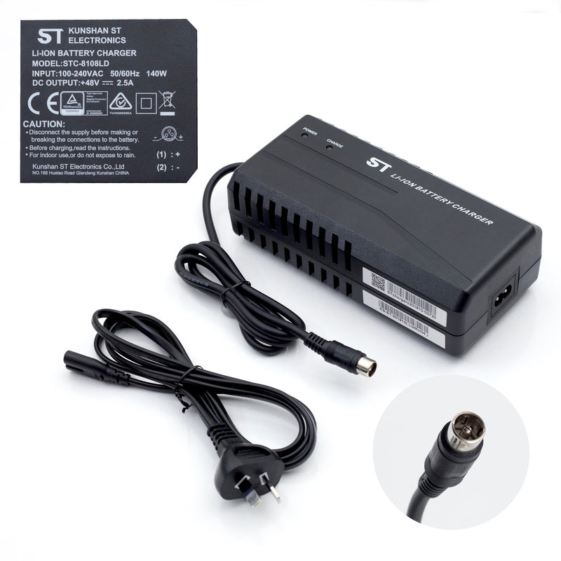 54.6V Charger for 48V Battery - RCA plug  ( 2.5 Amp )