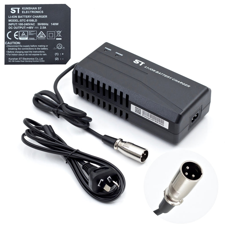 58.8V Charger for 52V Battery - XLR plug  ( 2.5 Amp )