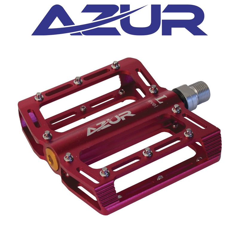 Azur Dual Sealed Bearing Pedal - Red