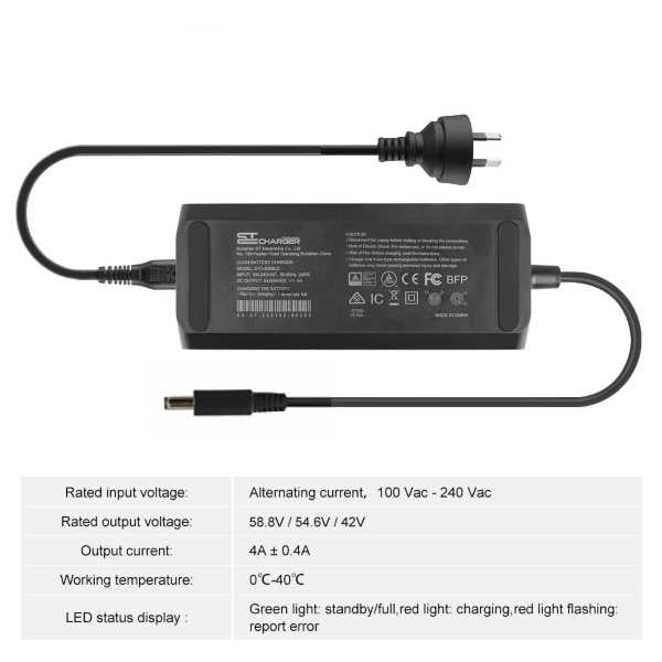 54.6V Charger for 48V Battery - 5.5mm DC plug  ( 4 Amp )